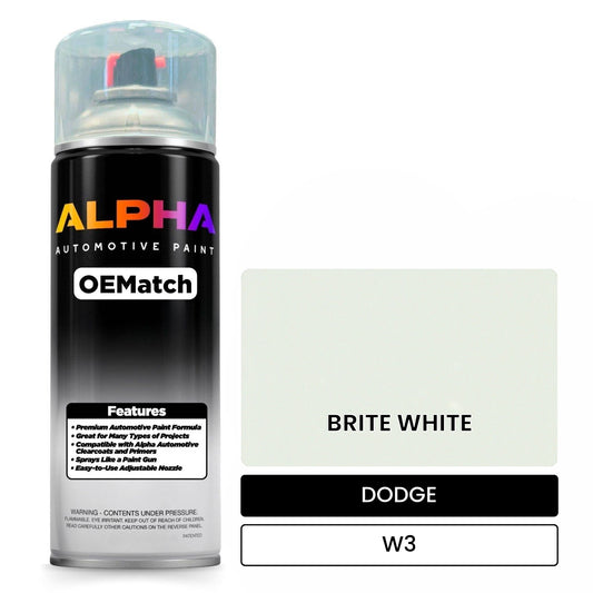 DODGE BRITE WHITE W3 OEMatch Spraycan