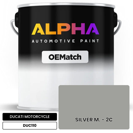 DUCATI MOTORCYCLE SILVER M. - 2C DUC110 OEMatch Basecoat