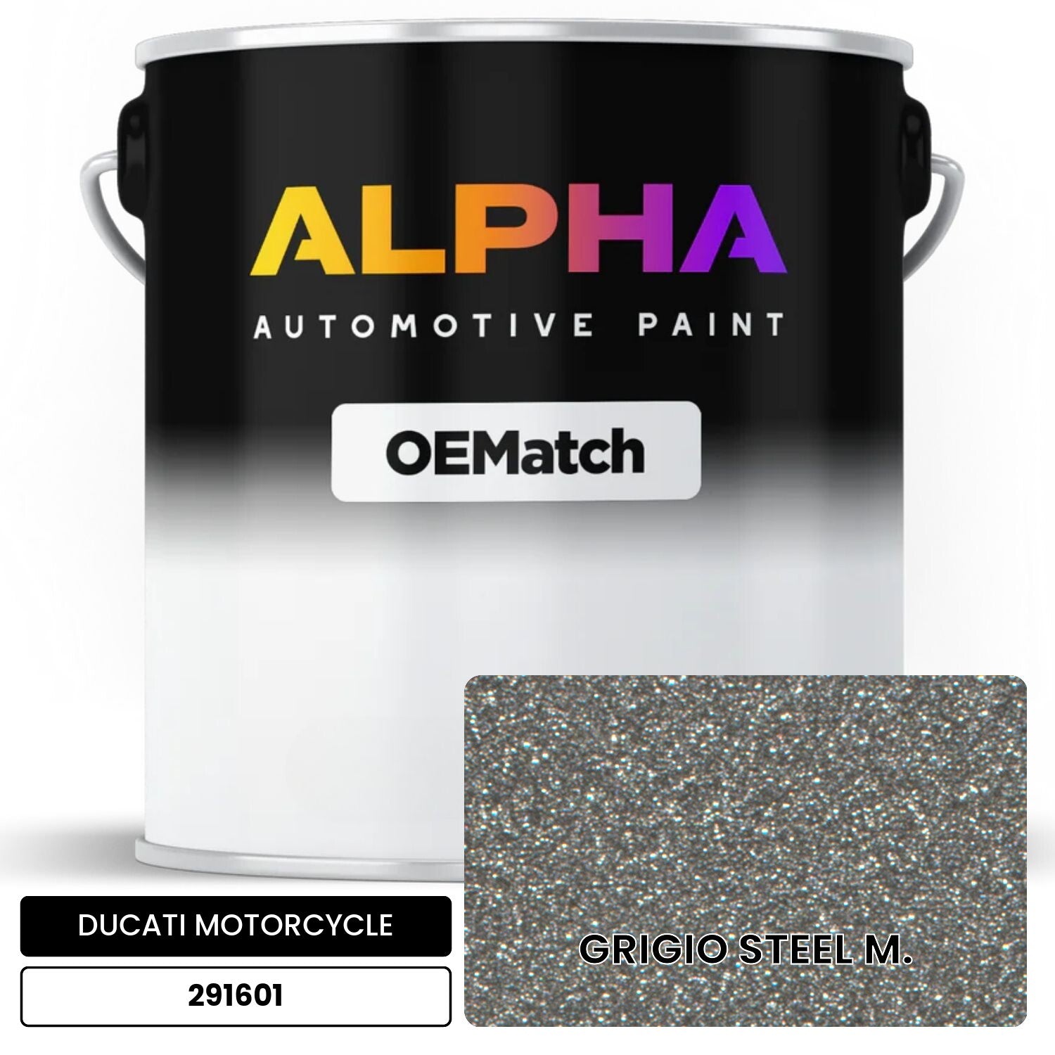 DUCATI MOTORCYCLE GRIGIO STEEL M. 291601 OEMatch Basecoat