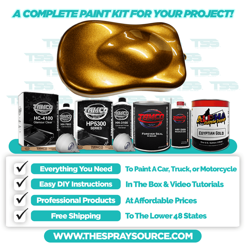 Egyptian Gold Car Kit (Black Ground Coat) - The Spray Source - Alpha Pigments