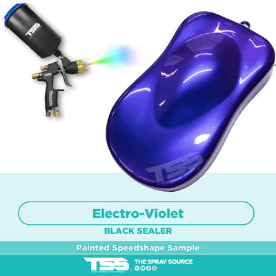 Electro-Violet Pre-Sprayed Speedshape Paint Sample (Black Ground Coat) - The Spray Source - Alpha Pigments