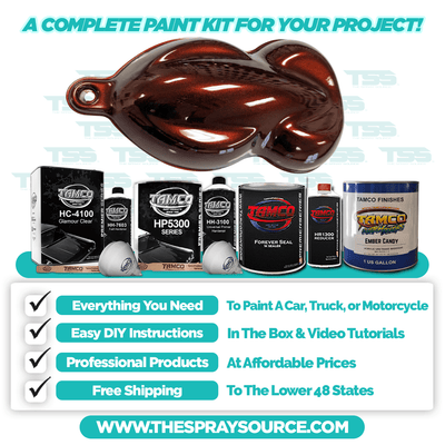 Ember Candy Pearl Large Car Kit (Black Ground Coat) - The Spray Source - Tamco Paint
