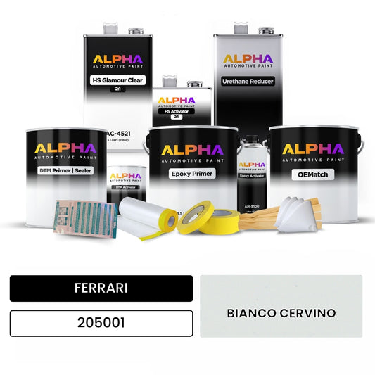 FERRARI BIANCO CERVINO 205001 OEMatch Vehicle Paint Kit