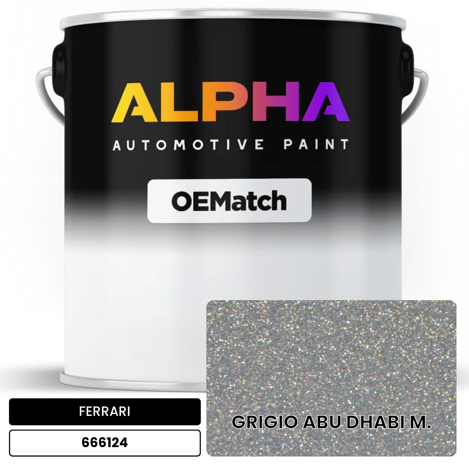 FERRARI GRIGIO ABU DHABI M. 666124 OEMatch Basecoat