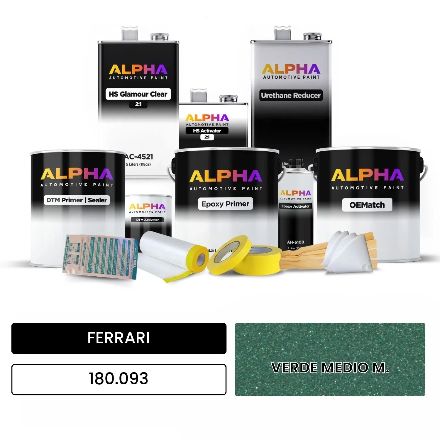 FERRARI VERDE MEDIO M. 180.093 OEMatch Vehicle Paint Kit