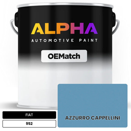 FIAT AZZURRO CAPPELLINI 952 OEMatch Basecoat