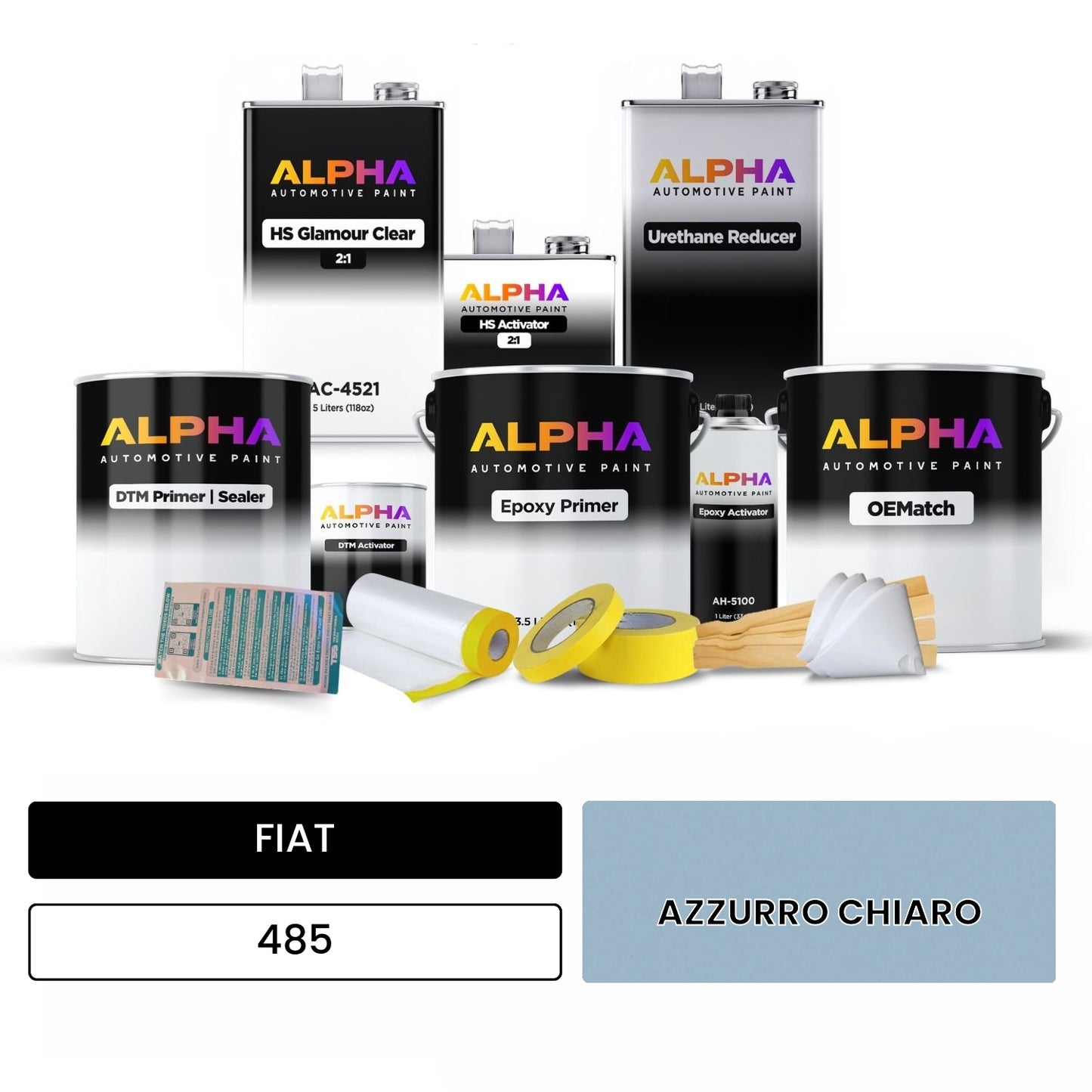 FIAT AZZURRO CHIARO 485 OEMatch Vehicle Paint Kit