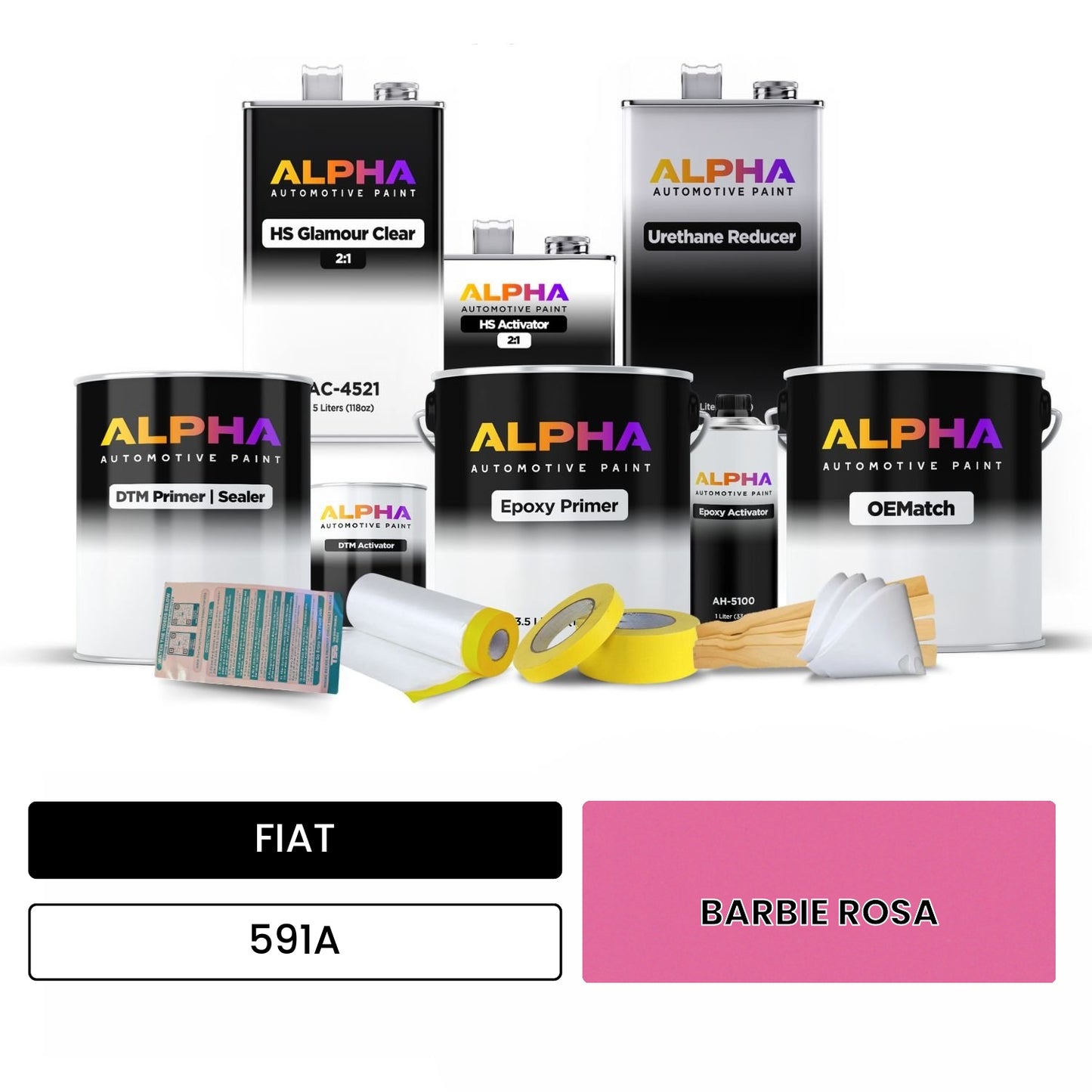 FIAT BARBIE ROSA 591A OEMatch Vehicle Paint Kit