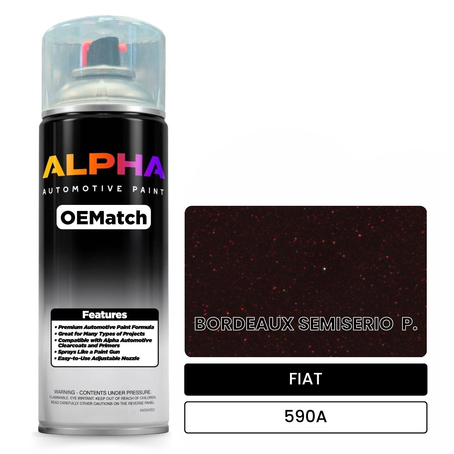 FIAT BORDEAUX SEMISERIO  P. 590A OEMatch Spraycan