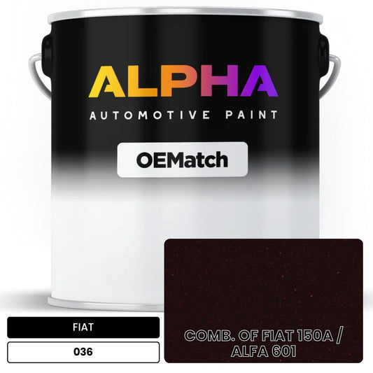 FIAT COMB. OF FIAT 150A / ALFA 601 036 OEMatch Basecoat
