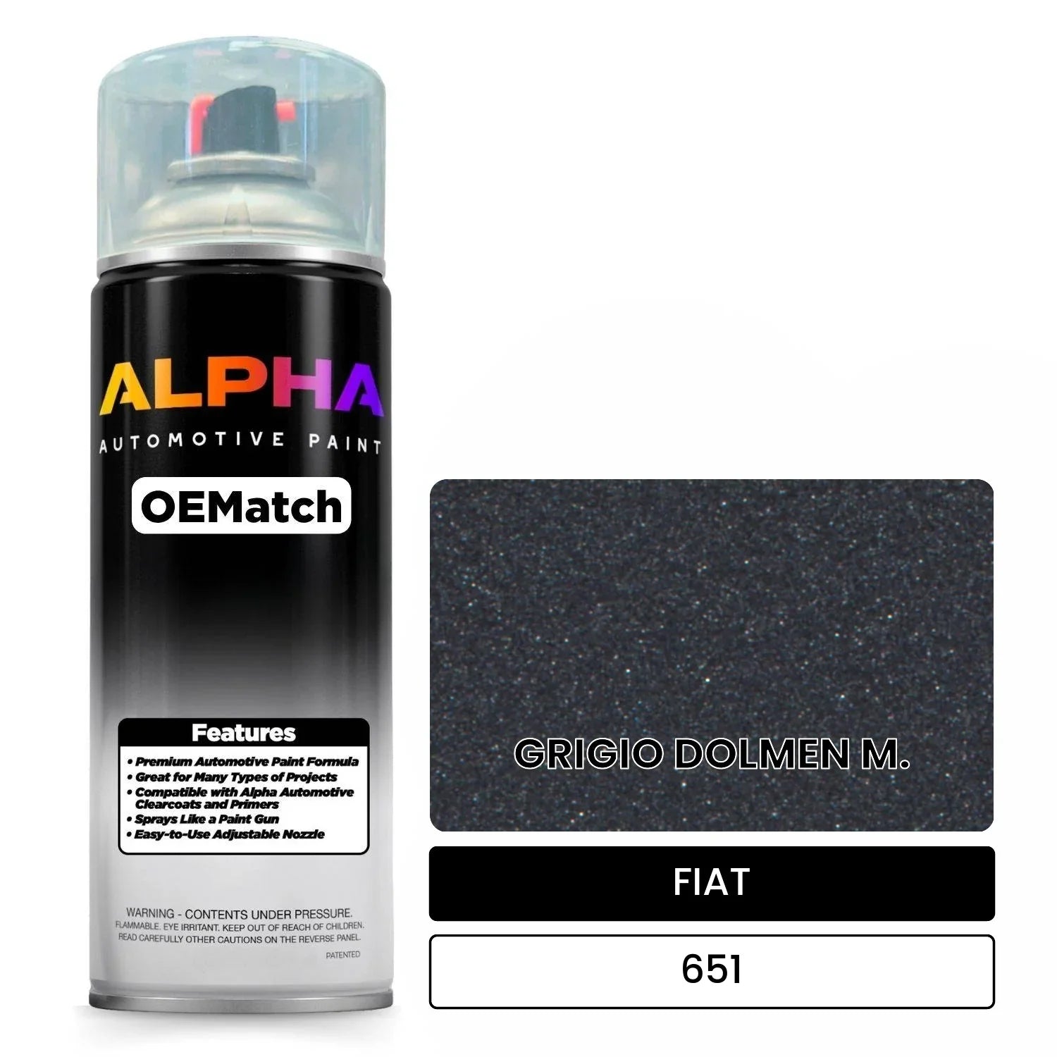 FIAT GRIGIO DOLMEN M. 651 OEMatch Spraycan