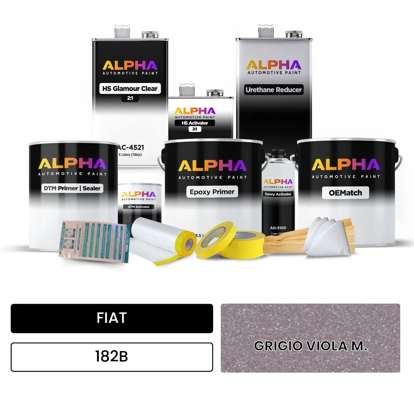 FIAT GRIGIO VIOLA M. 182B OEMatch Vehicle Paint Kit