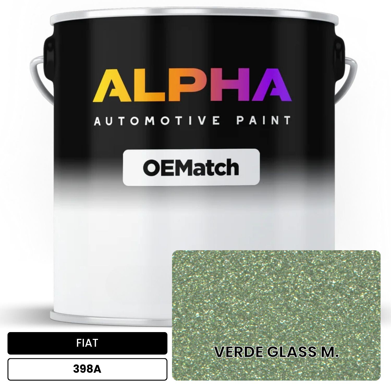 FIAT VERDE GLASS M. 398A OEMatch Basecoat