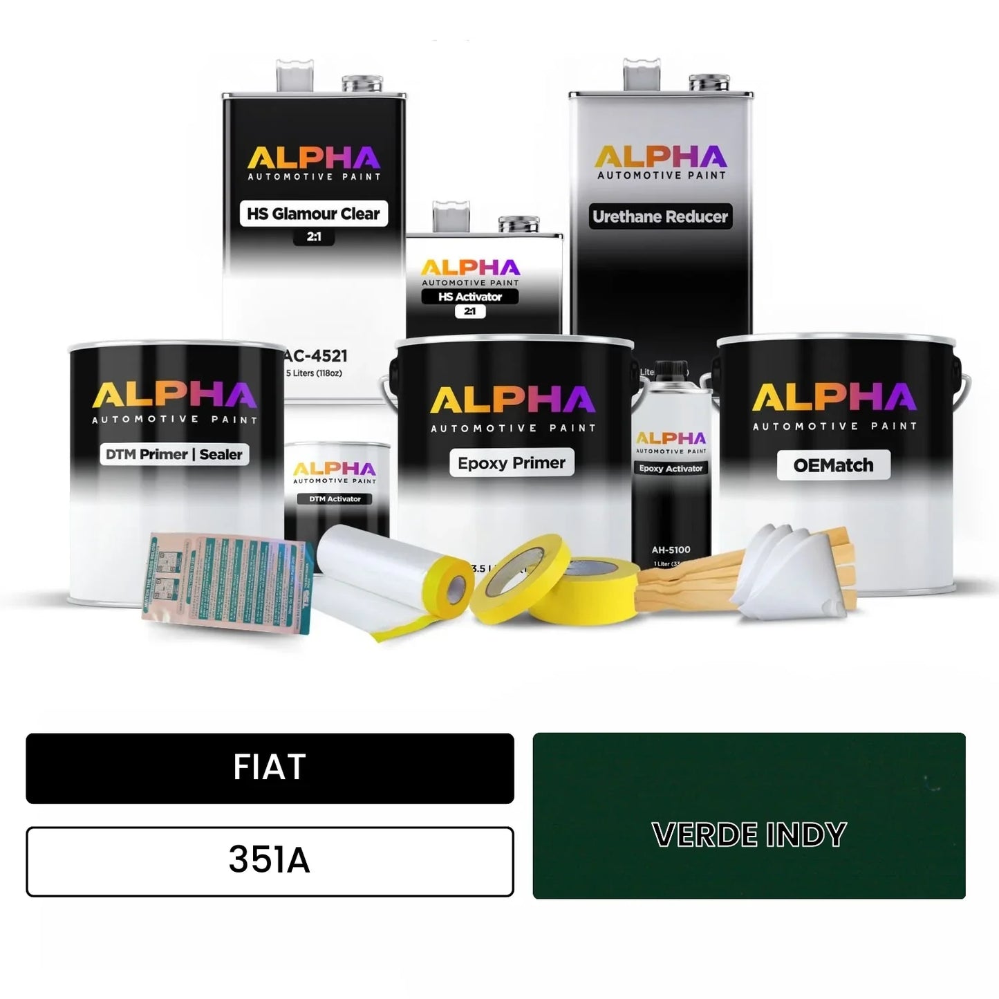 FIAT VERDE INDY 351A OEMatch Vehicle Paint Kit