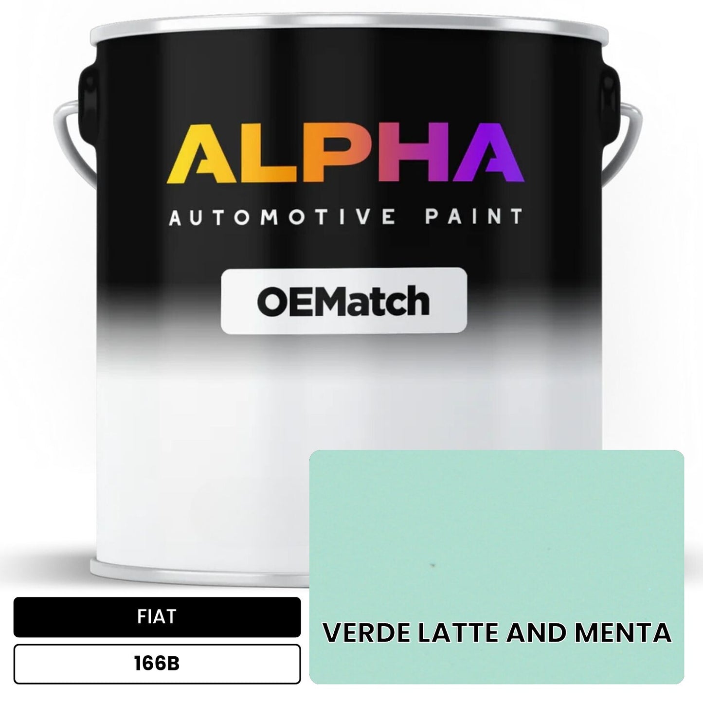 FIAT VERDE LATTE AND MENTA 166B OEMatch Basecoat