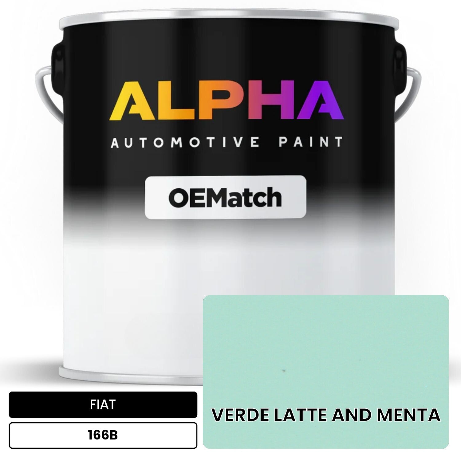 FIAT VERDE LATTE AND MENTA 166B OEMatch Basecoat