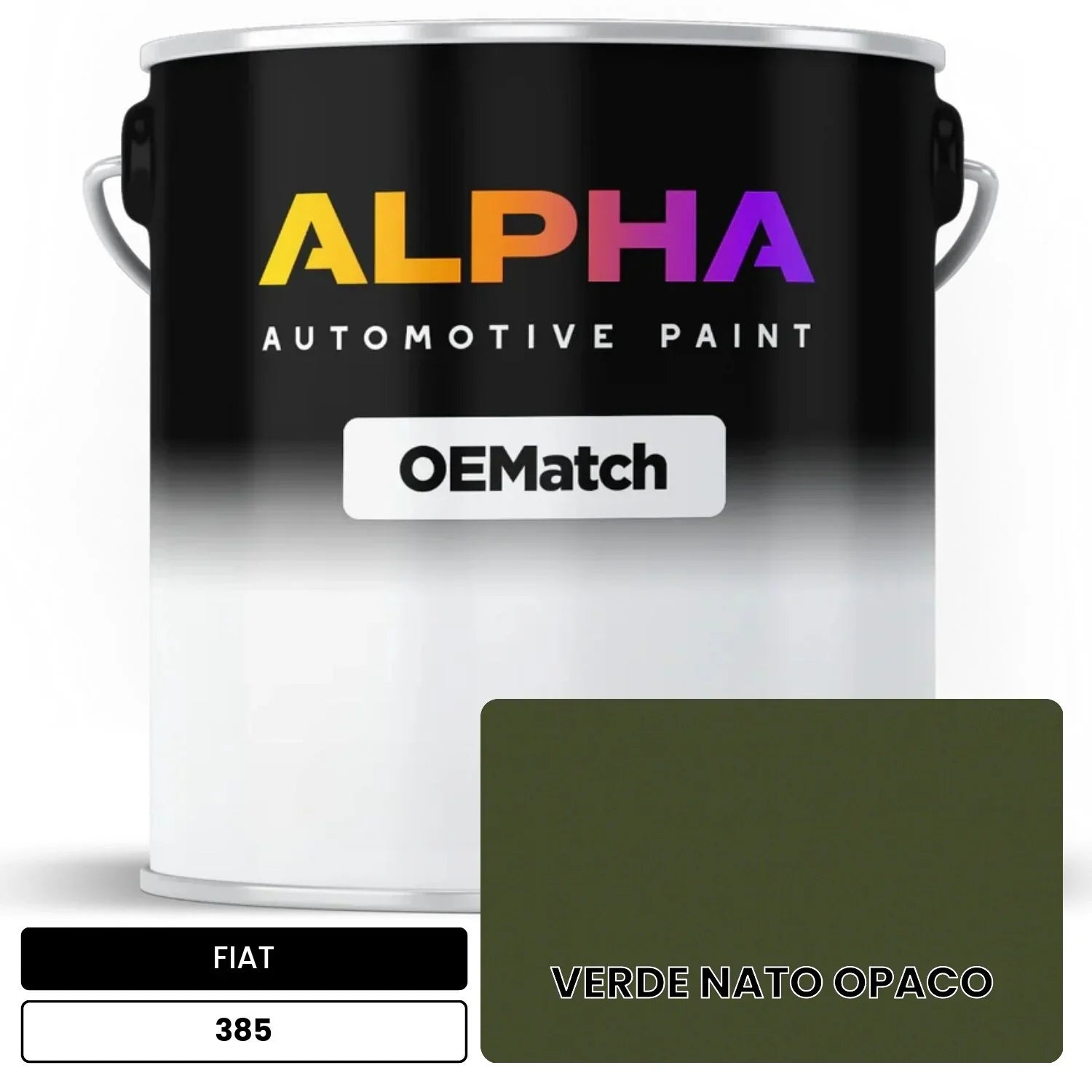 FIAT VERDE NATO OPACO 385 OEMatch Basecoat