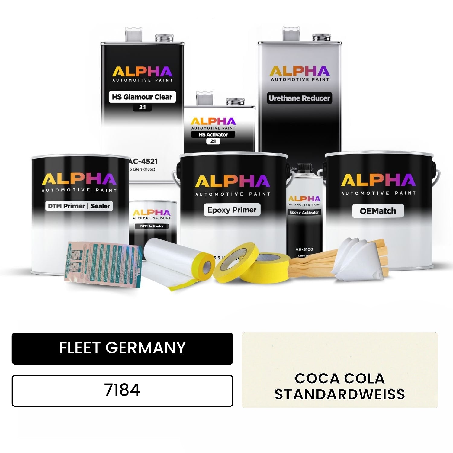 FLEET GERMANY COCA COLA STANDARDWEISS 7184 OEMatch Vehicle Paint Kit