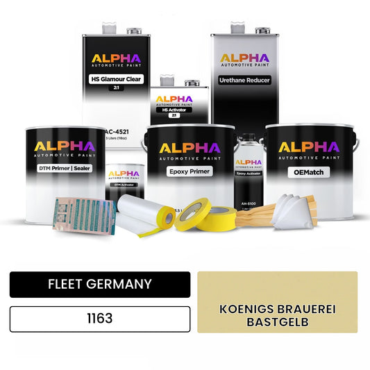 FLEET GERMANY KOENIGS BRAUEREI BASTGELB 1163 OEMatch Vehicle Paint Kit