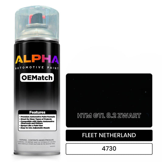 FLEET NETHERLAND HTM GTL 8.2 ZWART 4730 OEMatch Spraycan