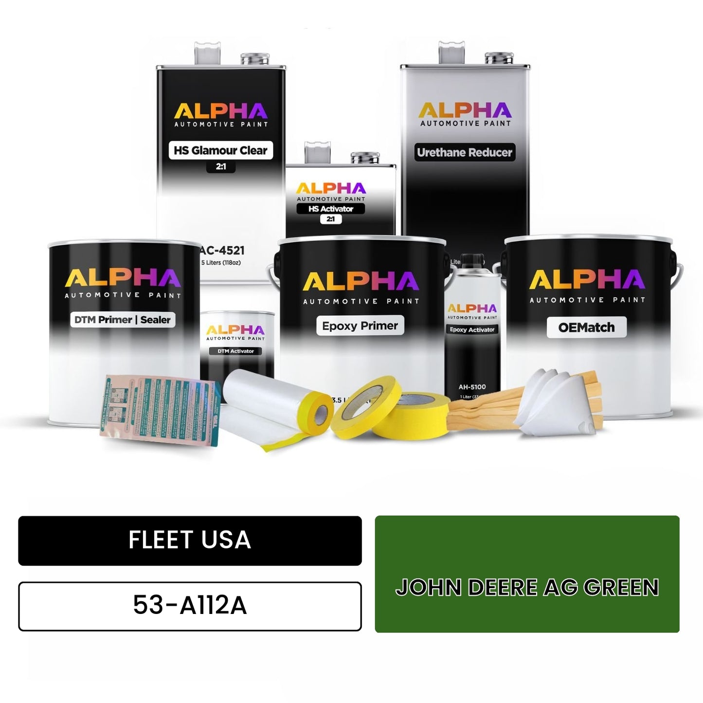 FLEET USA JOHN DEERE AG GREEN 53-A112A OEMatch Vehicle Paint Kit