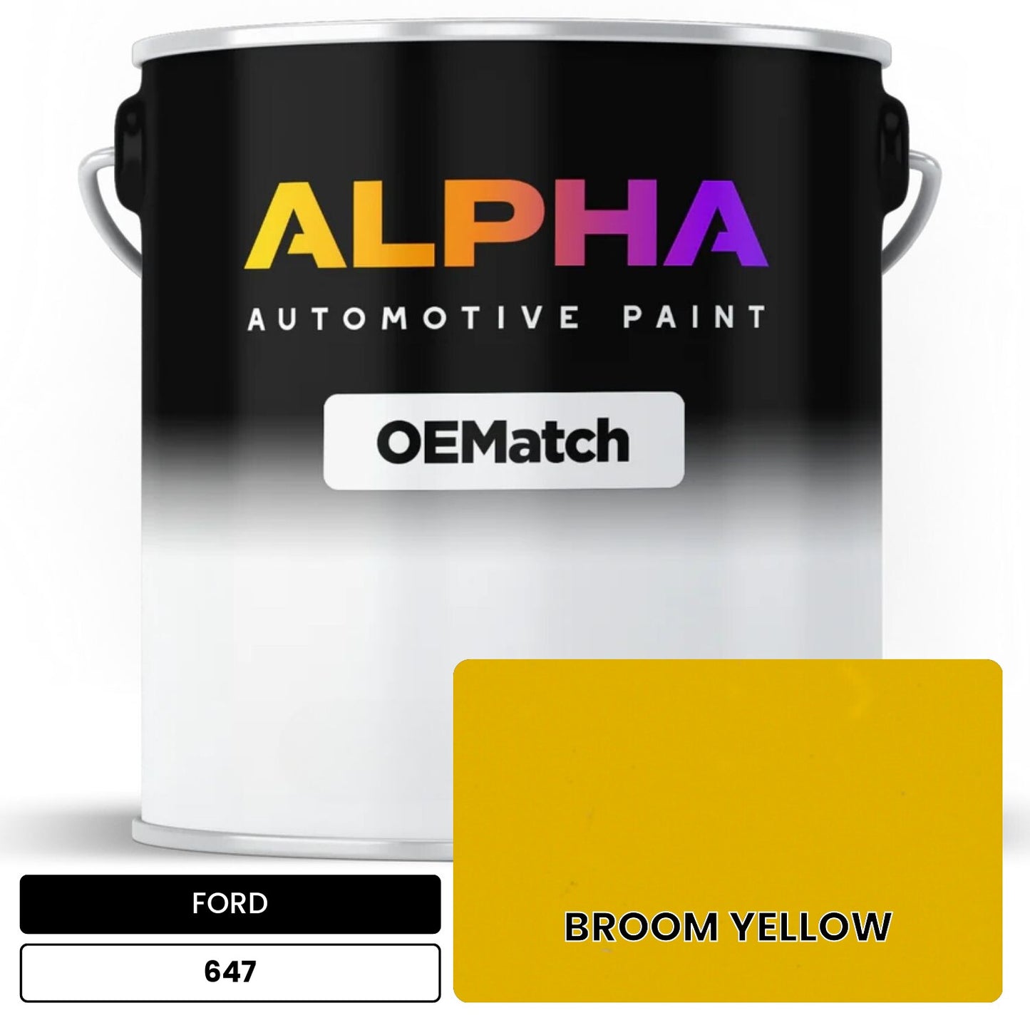 FORD BROOM YELLOW 647 OEMatch Basecoat