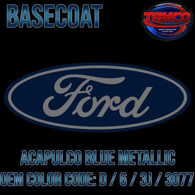 Ford Acapulco Blue Metallic | D / 6 / 3J / 3077 | 1967-1972 | OEM Basecoat - The Spray Source - Tamco Paint Manufacturing
