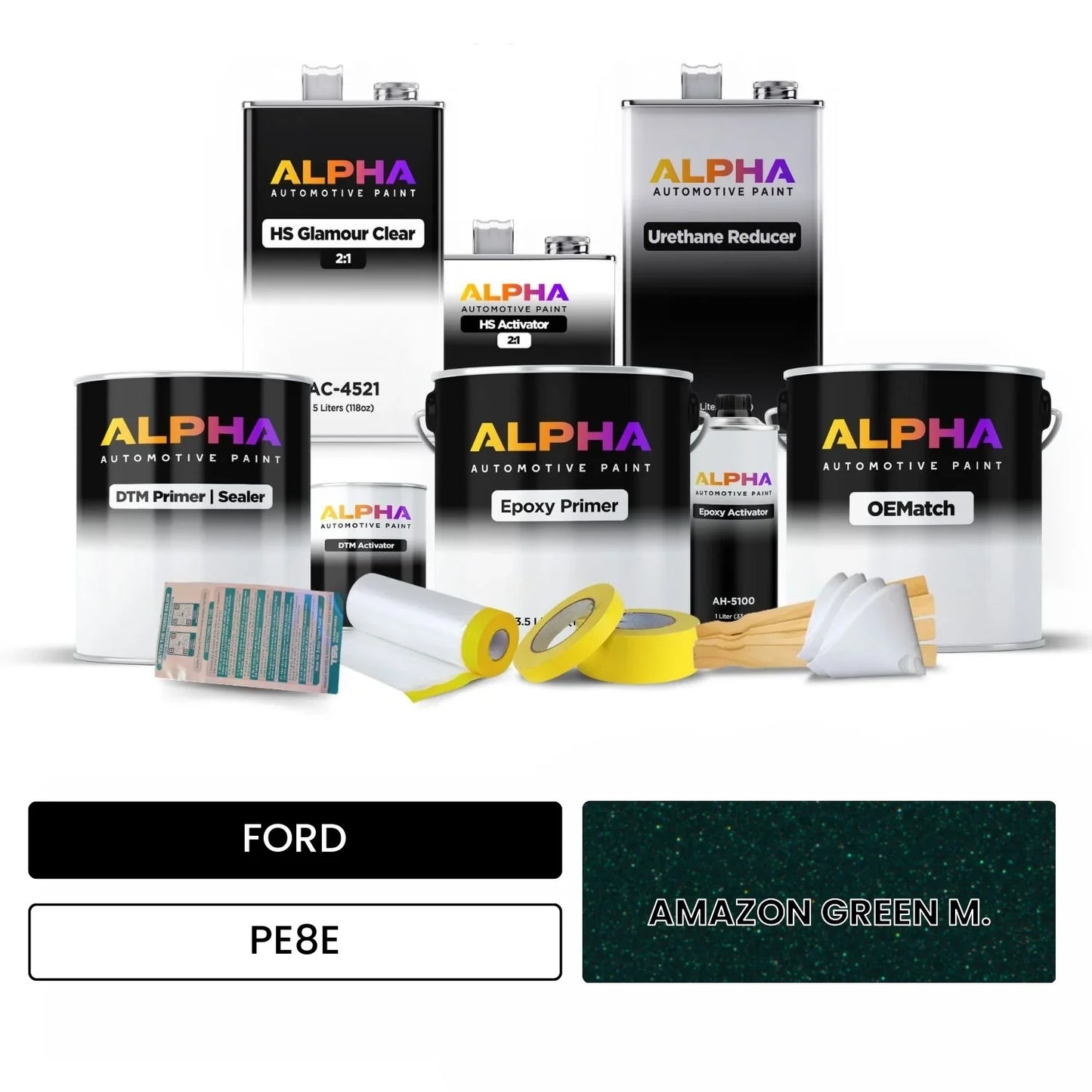 FORD AMAZON GREEN M. PE8E OEMatch Vehicle Paint Kit