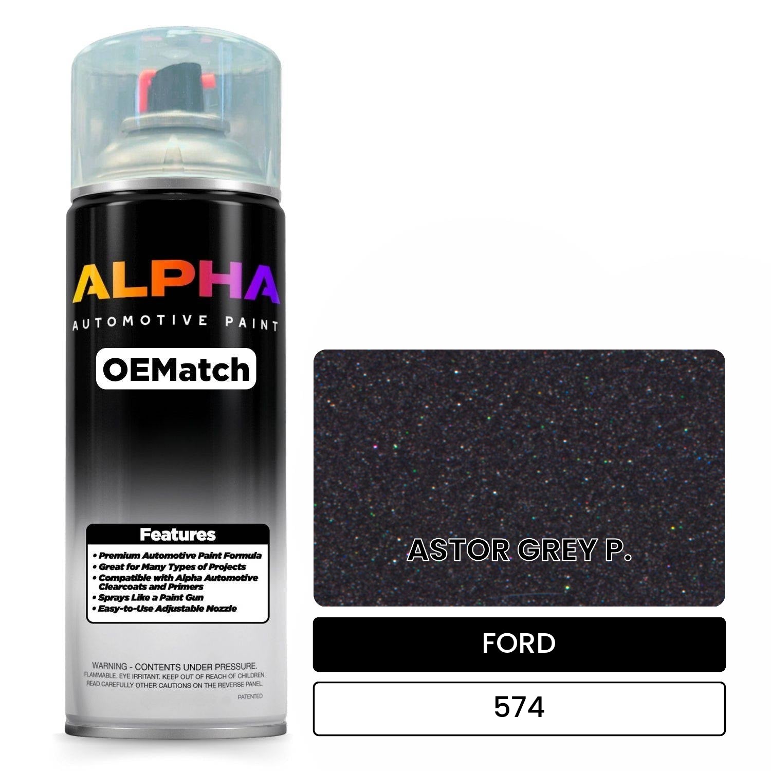 FORD ASTOR GREY P. 574 OEMatch Spraycan