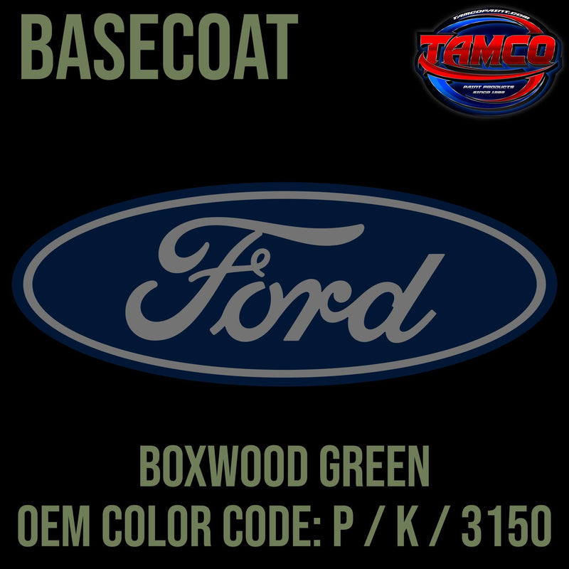 Ford Boxwood Green | P / K / 3150 | 1968-1974 | OEM Basecoat - The Spray Source - Tamco Paint Manufacturing