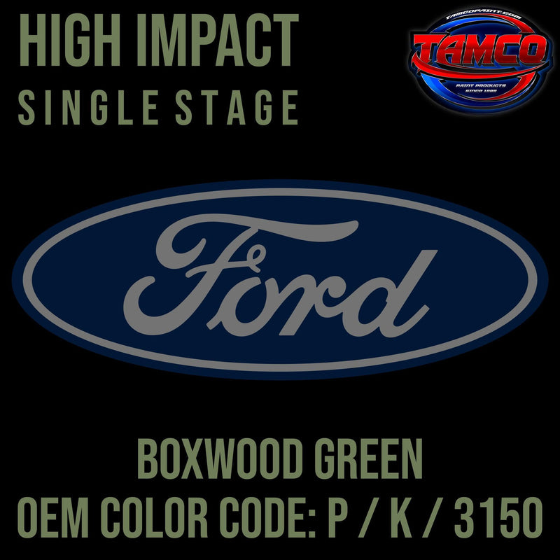 Ford Boxwood Green | P / K / 3150 | 1968-1974 | OEM High Impact Series Single Stage - The Spray Source - Tamco Paint Manufacturing