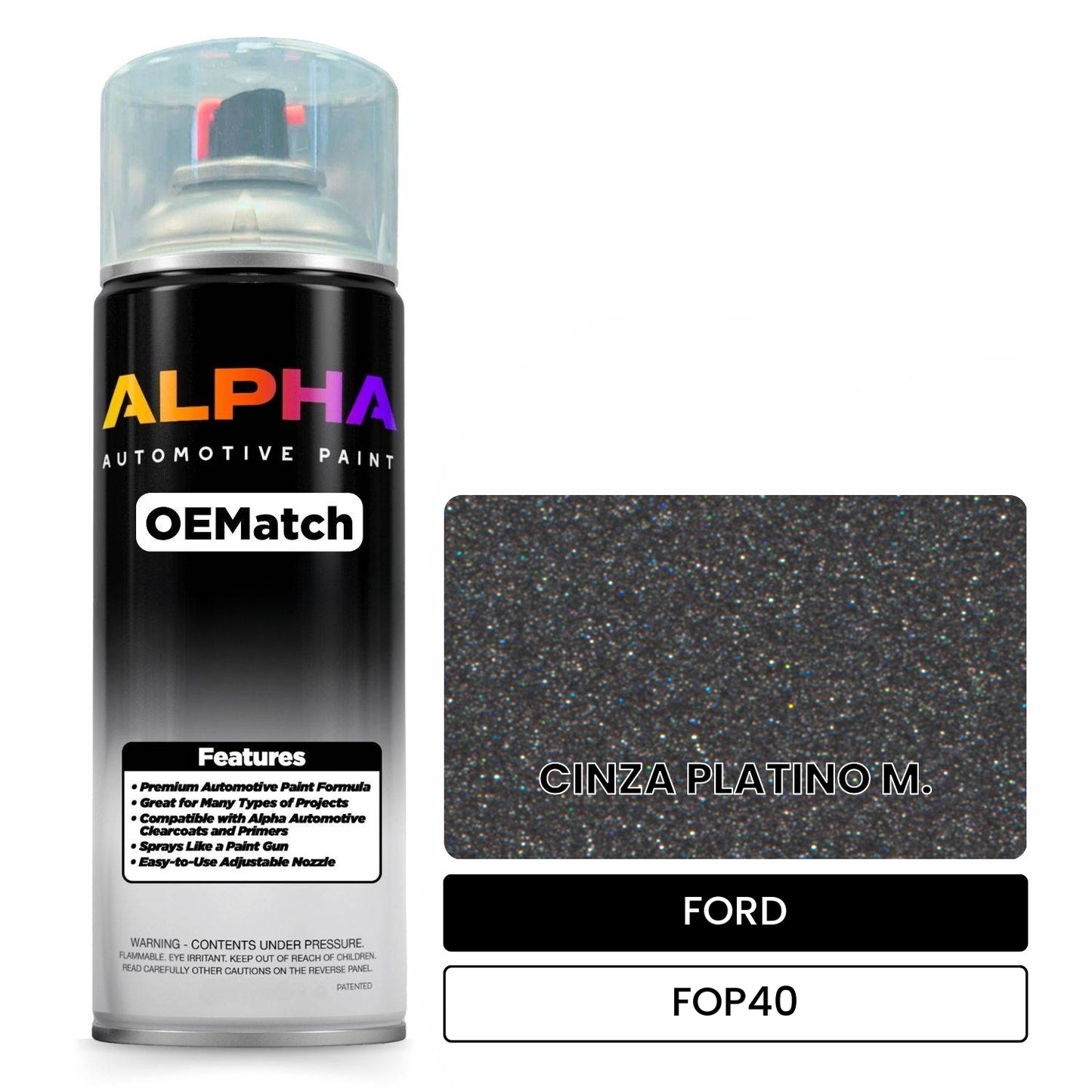 FORD CINZA PLATINO M. FOP40 OEMatch Spraycan