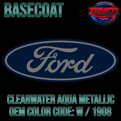 Ford Clearwater Aqua Metallic | W / 1908 | 1967 | OEM Basecoat - The Spray Source - Tamco Paint Manufacturing