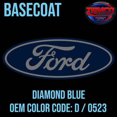 Ford Diamond Blue | D / 0523 | 1955-1956 | OEM Basecoat - The Spray Source - Tamco Paint Manufacturing