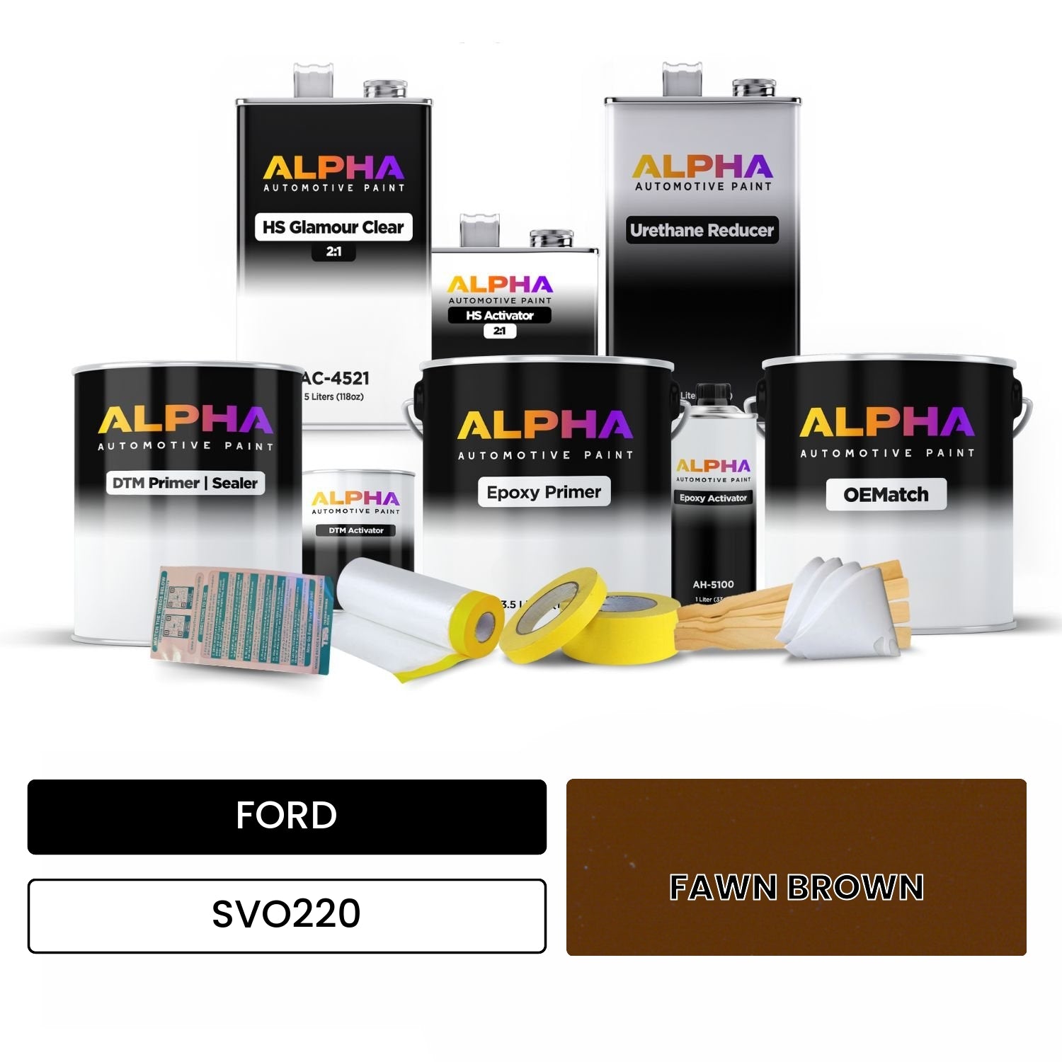 FORD FAWN BROWN SVO220 OEMatch Vehicle Paint Kit