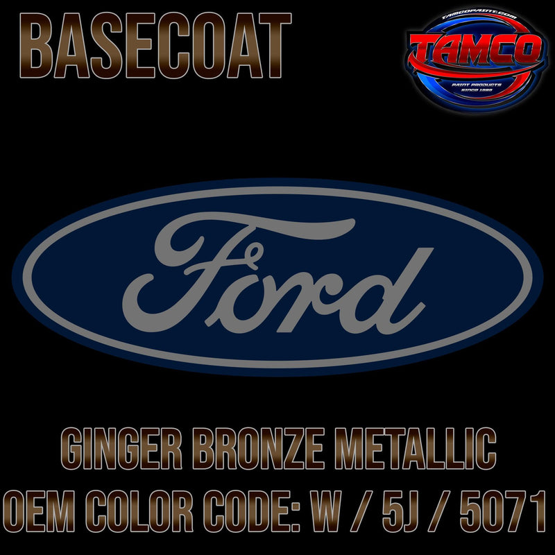 Ford Ginger Bronze Metallic | W / 5J / 5071 | 1971-1976 | OEM Basecoat - The Spray Source - Tamco Paint Manufacturing