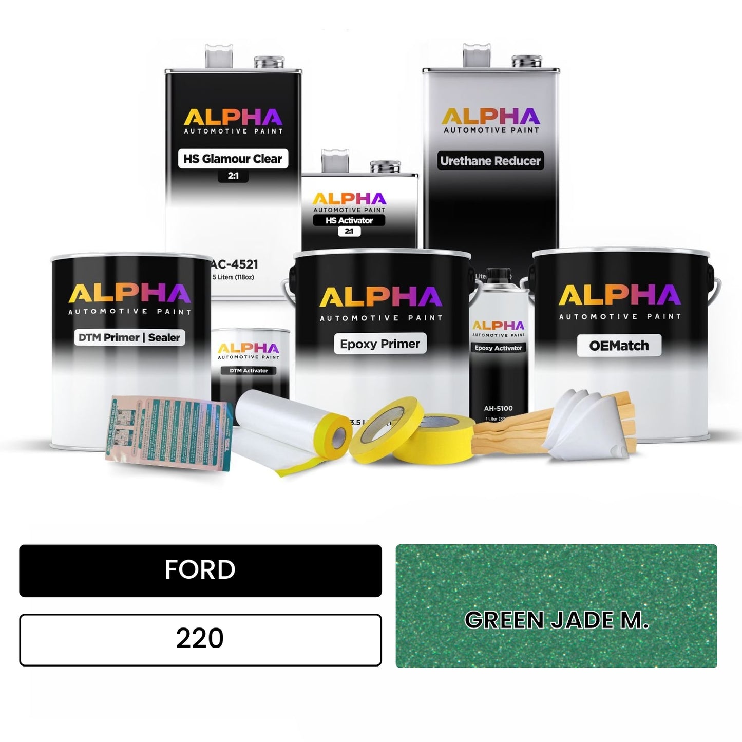 FORD GREEN JADE M. 220 OEMatch Vehicle Paint Kit