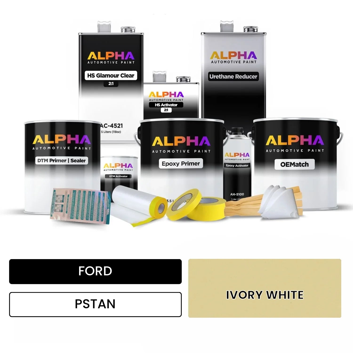 FORD IVORY WHITE PSTAN OEMatch Vehicle Paint Kit