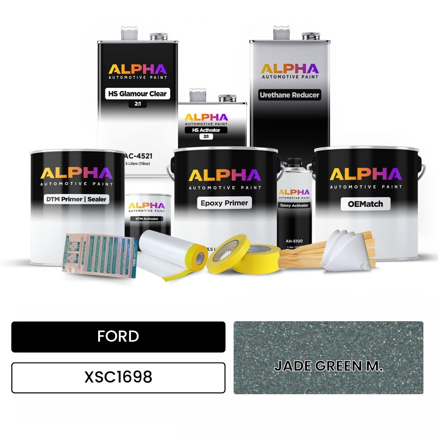 FORD JADE GREEN M. XSC1698 OEMatch Vehicle Paint Kit