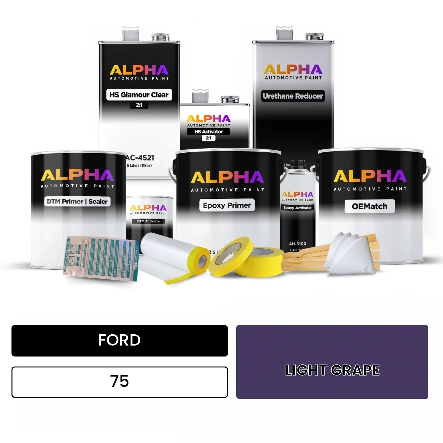 FORD LIGHT GRAPE 75 OEMatch Vehicle Paint Kit