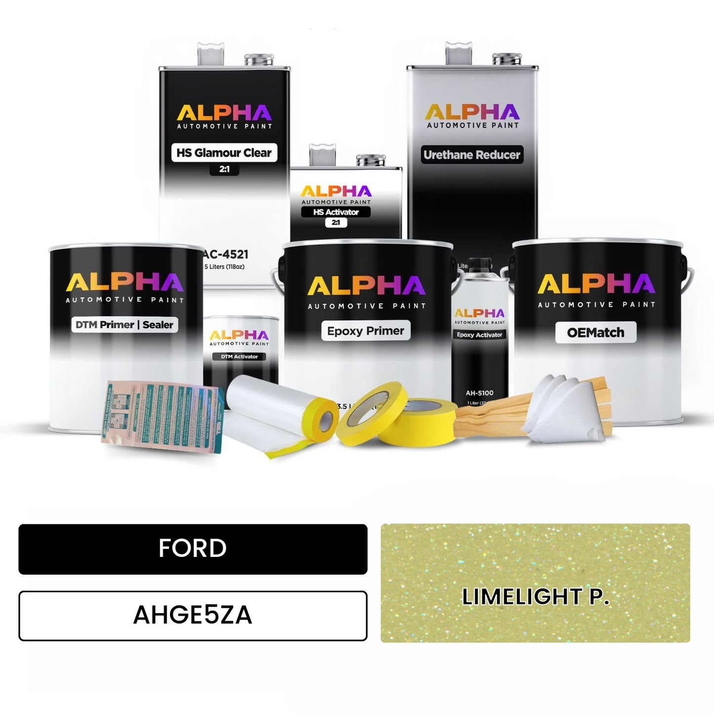 FORD LIMELIGHT P. AHGE5ZA OEMatch Vehicle Paint Kit
