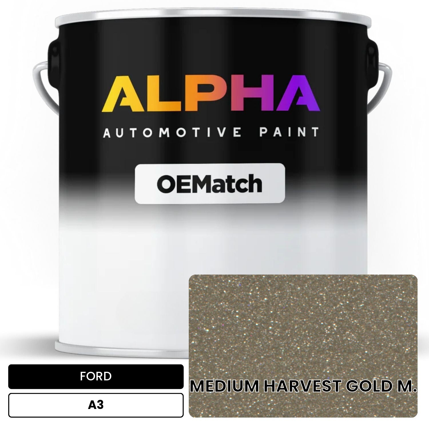 FORD MEDIUM HARVEST GOLD M. A3 OEMatch Basecoat