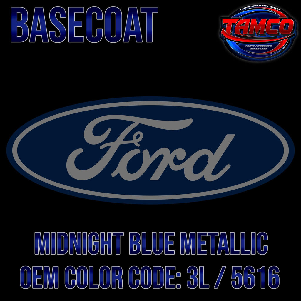Ford Midnight Blue Metallic | 3L / 5616 | 1979-1988 | OEM Basecoat - The Spray Source - Tamco Paint Manufacturing