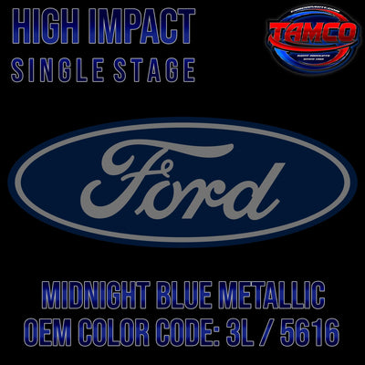 Ford Midnight Blue Metallic | 3L / 5616 | 1979-1988 | OEM High Impact Single Stage - The Spray Source - Tamco Paint Manufacturing