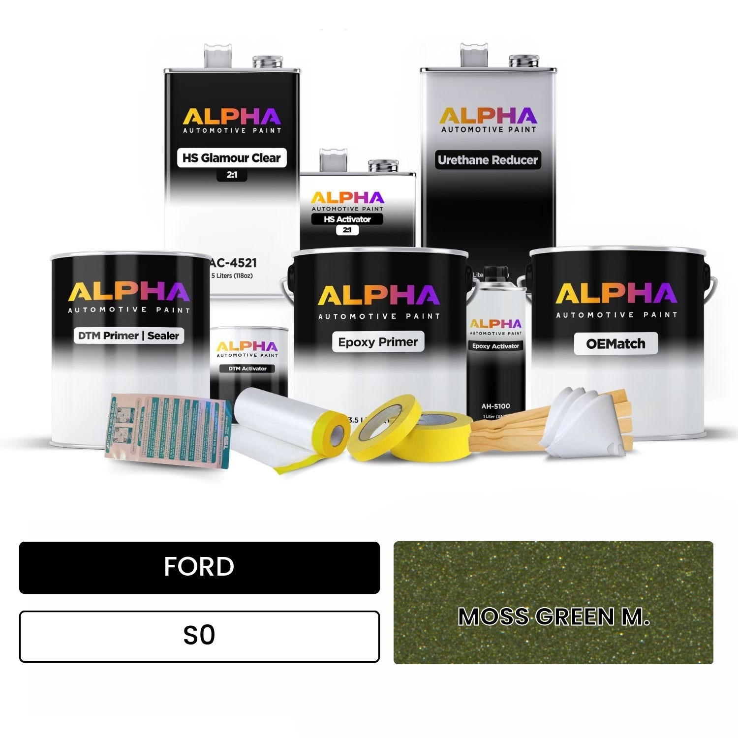 FORD MOSS GREEN M. S0 OEMatch Vehicle Paint Kit