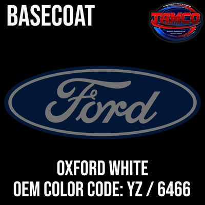 Ford Oxford White | YZ / 6466 | 1991-2022 | OEM Basecoat - The Spray Source - Tamco Paint Manufacturing