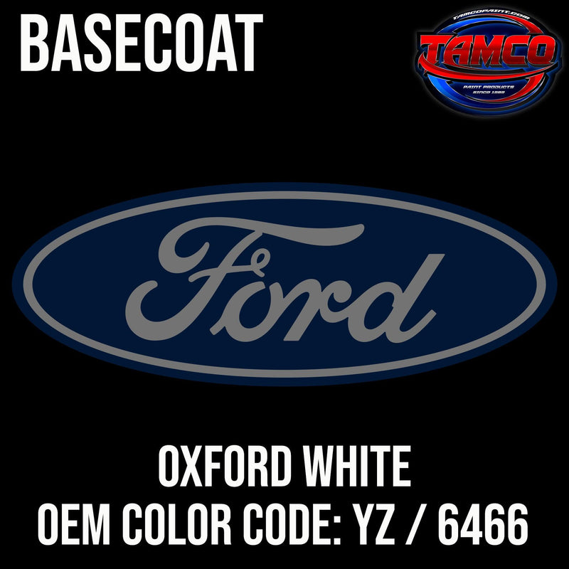 Ford Oxford White | YZ / 6466 | 1991-2022 | OEM Basecoat - The Spray Source - Tamco Paint Manufacturing
