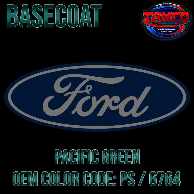 Ford Pacific Green | PS / 6764 | 1996-1998 | OEM Basecoat - The Spray Source - Tamco Paint Manufacturing