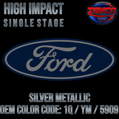 Ford Silver Metallic | 1Q / YM / 5909 | 1983-1992 | OEM High Impact Single Stage - The Spray Source - Tamco Paint Manufacturing