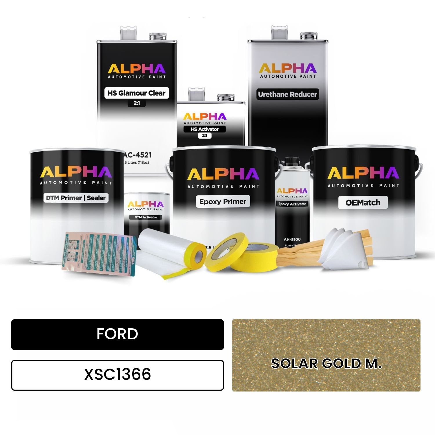 FORD SOLAR GOLD M. XSC1366 OEMatch Vehicle Paint Kit